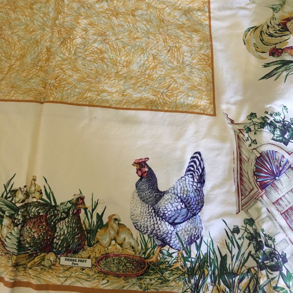 Pierre Frey Large French Rooster Table Cloth